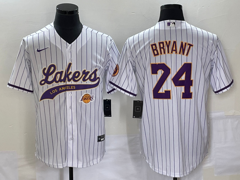 Nike 2023 Men Los Angeles Lakers #24 Bryant white NBA Jersey style 2